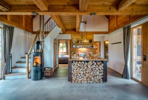 Küchenzeile in der Berghütte