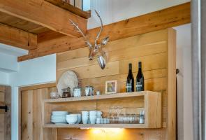 Küchenzeile in der Berghütte