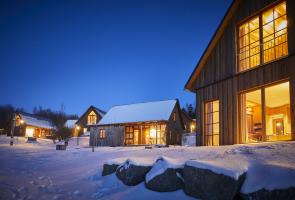 Unser Bergdorf LiebesGrün im Schnee Hütten im Schnee im Sauerland