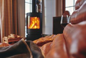Romantikurlaub in Hütte mit Kamin